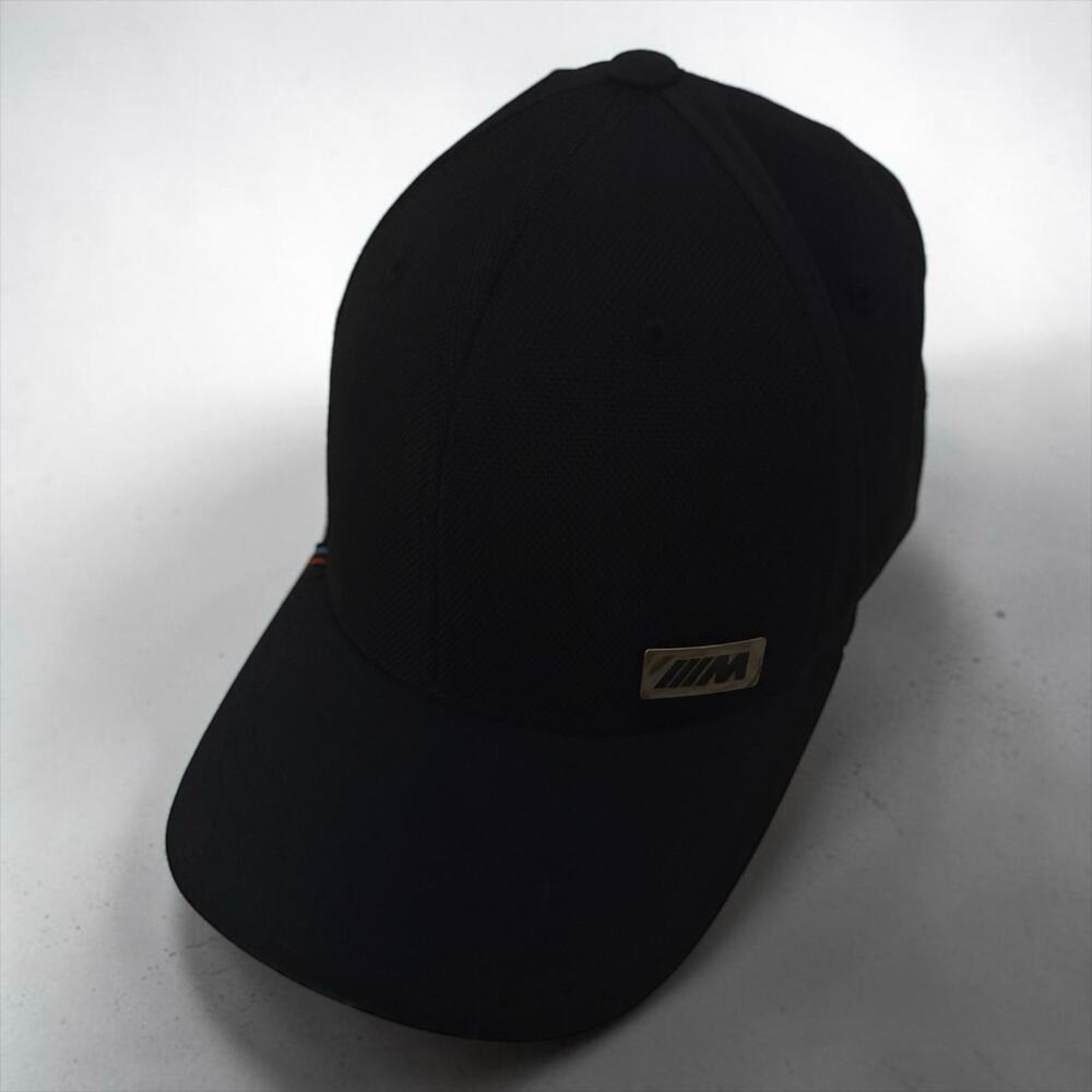 BMW M Series OEM Baseball Hat Cap Black Logo Flexfit